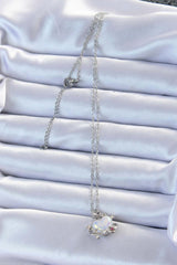 Zirkon Taşlı Gezegen Görünümlü Kalp Kolye