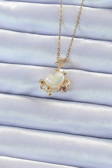 Zirkon Taşlı Gezegen Görünümlü Kalp Kolye