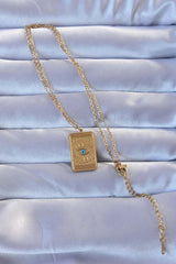 İşlemeli Nazarlı Göz Model Vintage Kolye