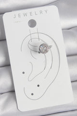 Gümüş Renk Zirkon Taşlı Kadın Kıkırdak Model Küpe