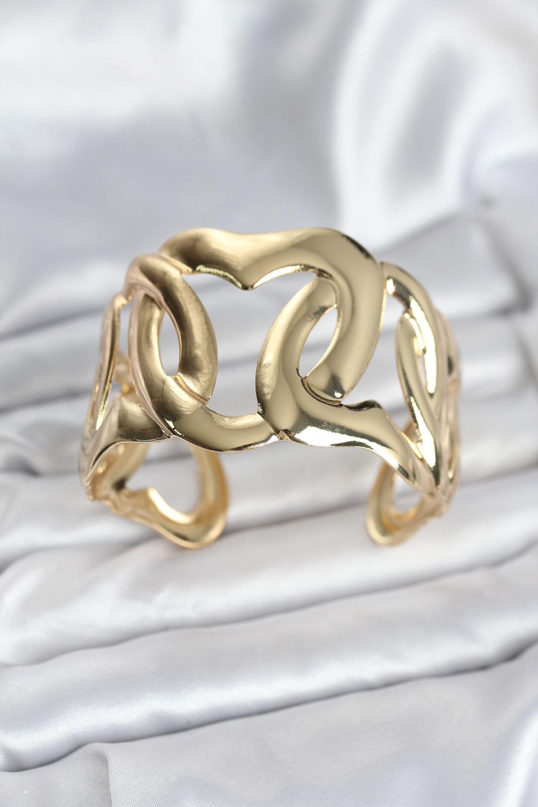 Pirinç Gold Renk Vintage Kadın Bileklik