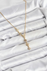 Çelik Zincir Gold Renk Kutup Yıldızı Model Kadın Kolye