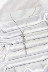 Çelik Zincir Gümüş Renk Güneş ve Enerji Model Kadın Y Kolye