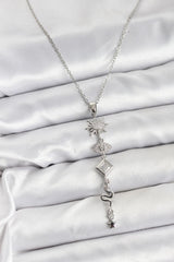 Çelik Zincir Gümüş Renk Güneş ve Enerji Model Kadın Y Kolye